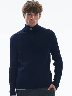 Dale of Norway Half-Zip-Vegvisir Ullgenser Mork Bla