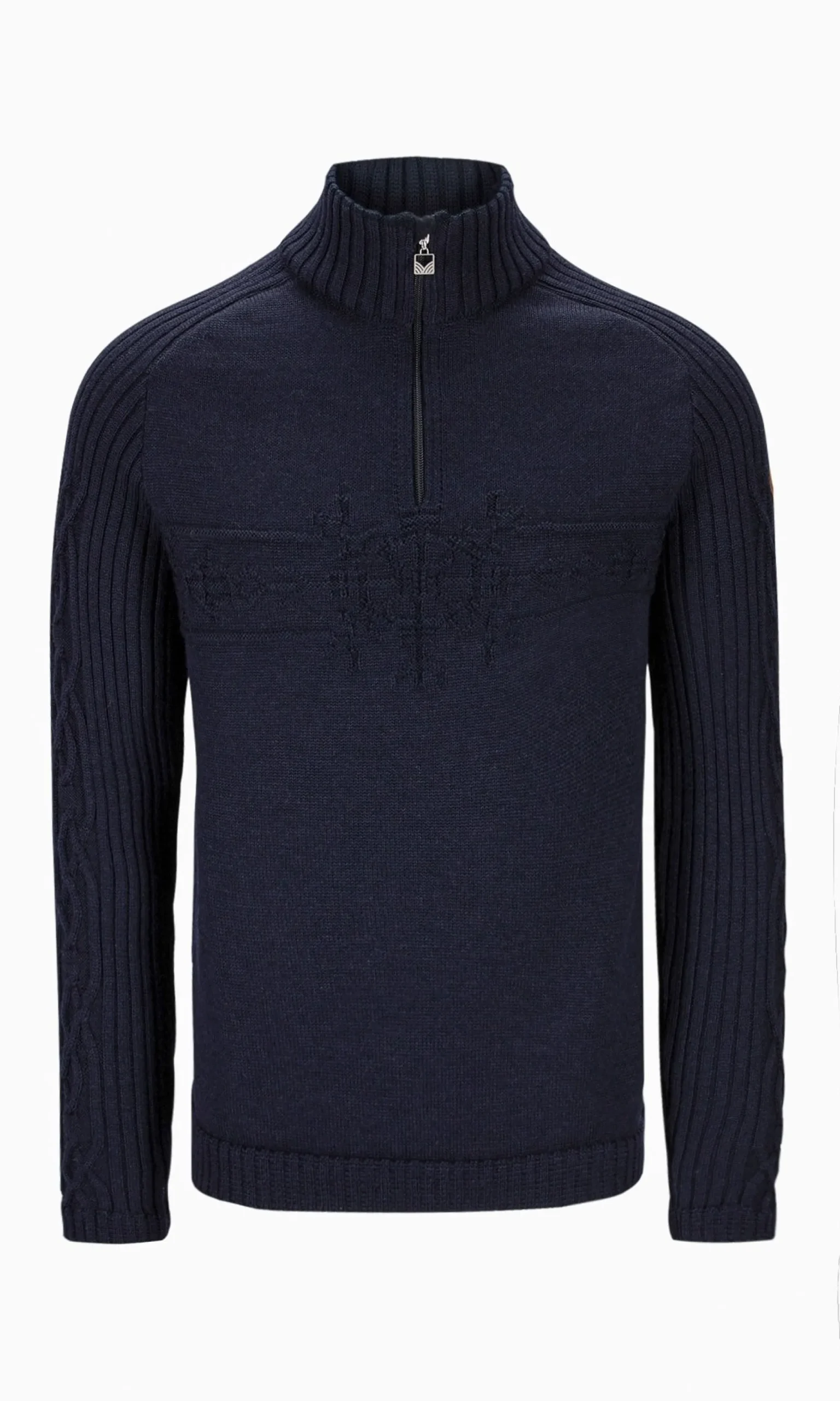 Dale of Norway Half-Zip-Vegvisir Ullgenser Mork Bla