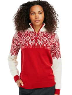 Dale of Norway Half-Zip-Winterland Merino Ullgenser Dame Rod