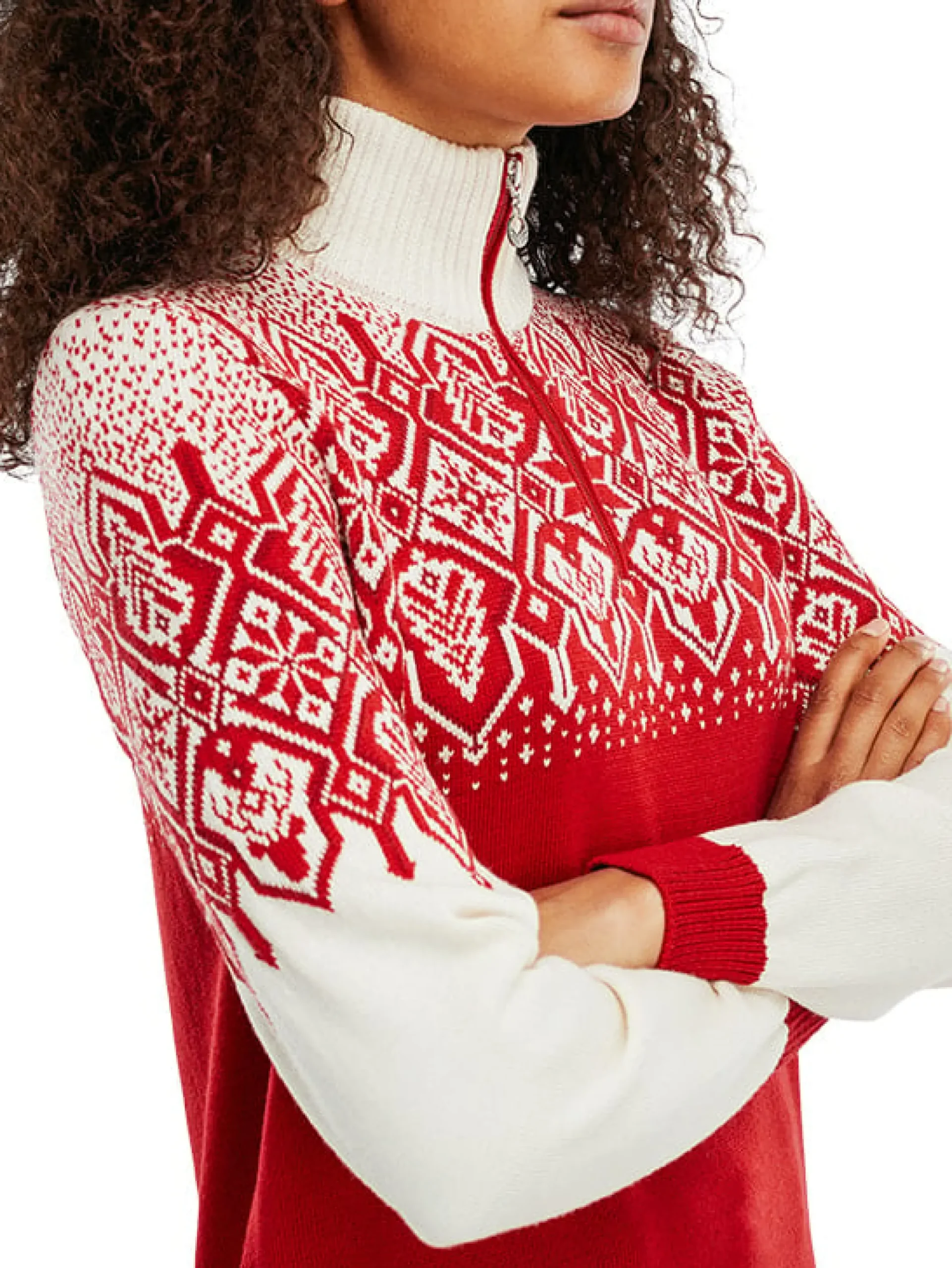 Dale of Norway Half-Zip-Winterland Merino Ullgenser Dame Rod