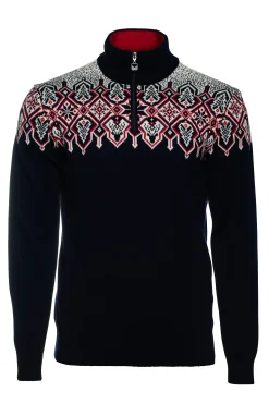 Dale of Norway Half-Zip-Winterland Merino Ullgenser Herre Mork Bla