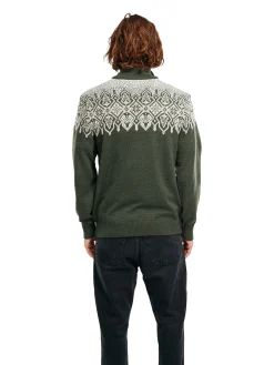 Dale of Norway Half-Zip-Winterland Merino Ullgenser Herre Mork Gronn